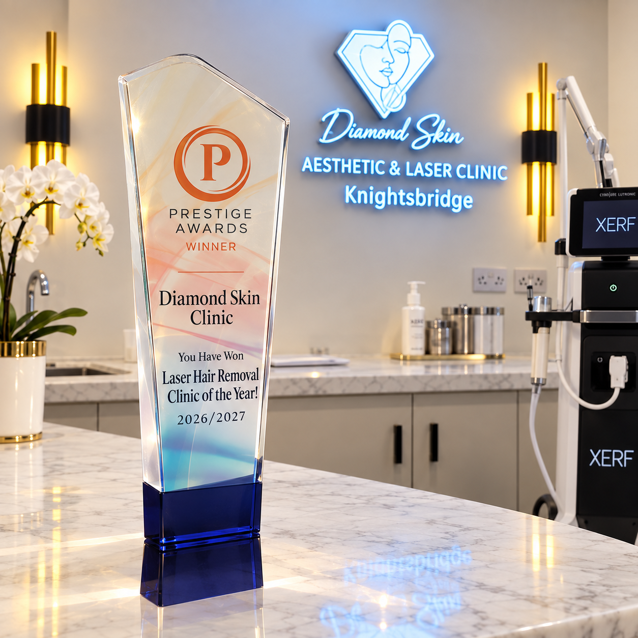  Diamond Skin Clinic has been awarded Clinic of the Year 2026/27 by the Prestige Award